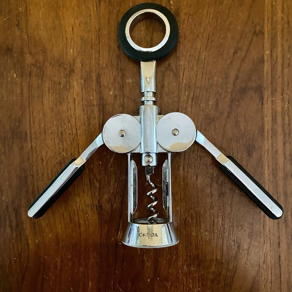 Oneida Wing Corkscrew Wine Bottle Opener Heavy Rubber grips